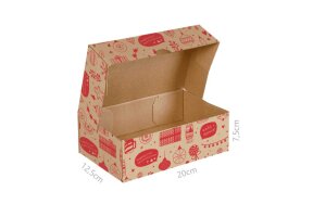 CHRISTMAS CARDBOARD POSTAL BOXES 20x12,5x7,5cm SET/10